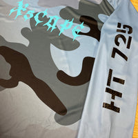 X5CAPE Airforce Blue Camo Fade Jersey Race Kit