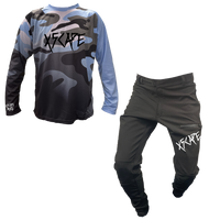 X5CAPE Airforce Blue Camo Fade Jersey Race Kit