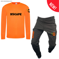 X5CAPE Rebellion Long Sleeve Mountain Bike Race Kit - Black & Electric Orange
