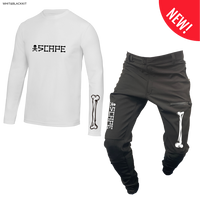 X5CAPE Rebellion Long Sleeve Mountain Bike Race Kit - White & Black