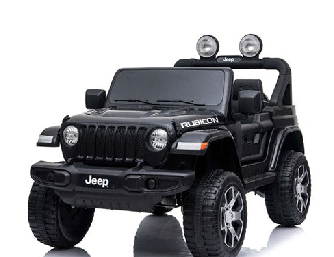 Kids ride-on Jeep Wrangler Rubicon 12v with Leather Seats and Eva Wheels