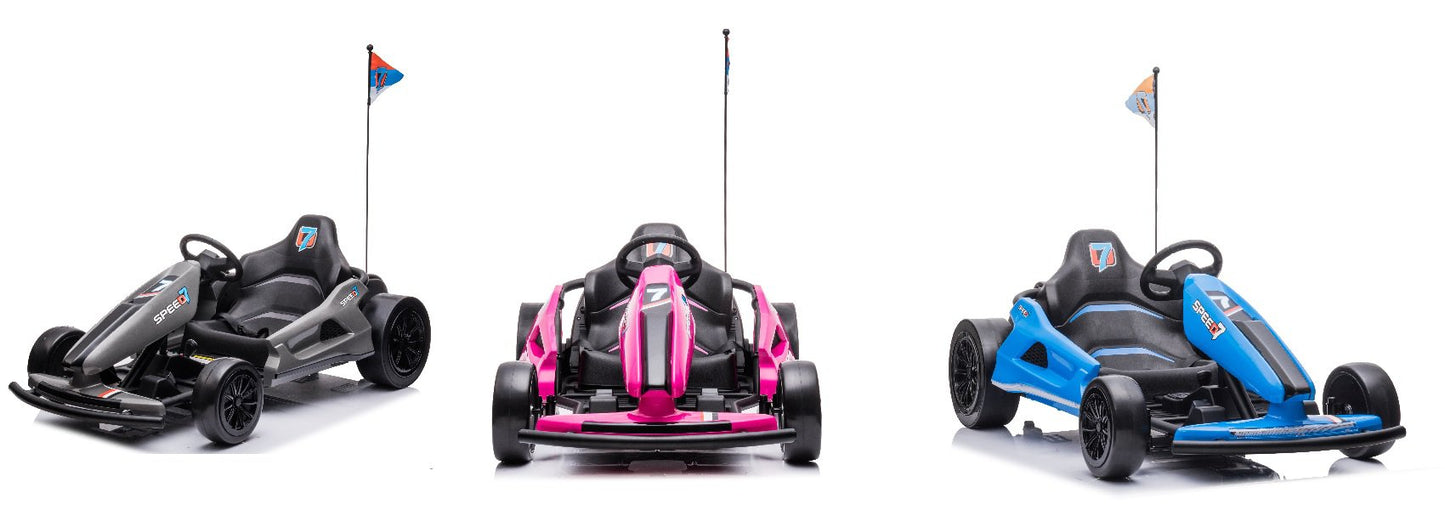 Drift King Go Kart 24v Kids Electric Go Kart That Drifts - A035 - Littletrax Kids Electric Bikes