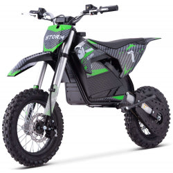 Kids 1200W 48V Electric Dirt Bike 12/10 - Green