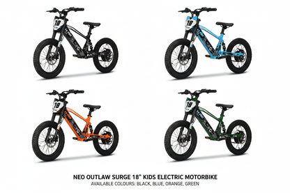 Neo Outlaw Surge 18 inch Kids Electric Motor Bike - Littletrax Kids Electric Bikes