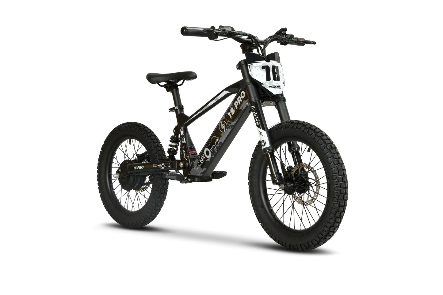 Neo Outlaw Surge 18 inch Kids Electric Motor Bike - Littletrax Kids Electric Bikes