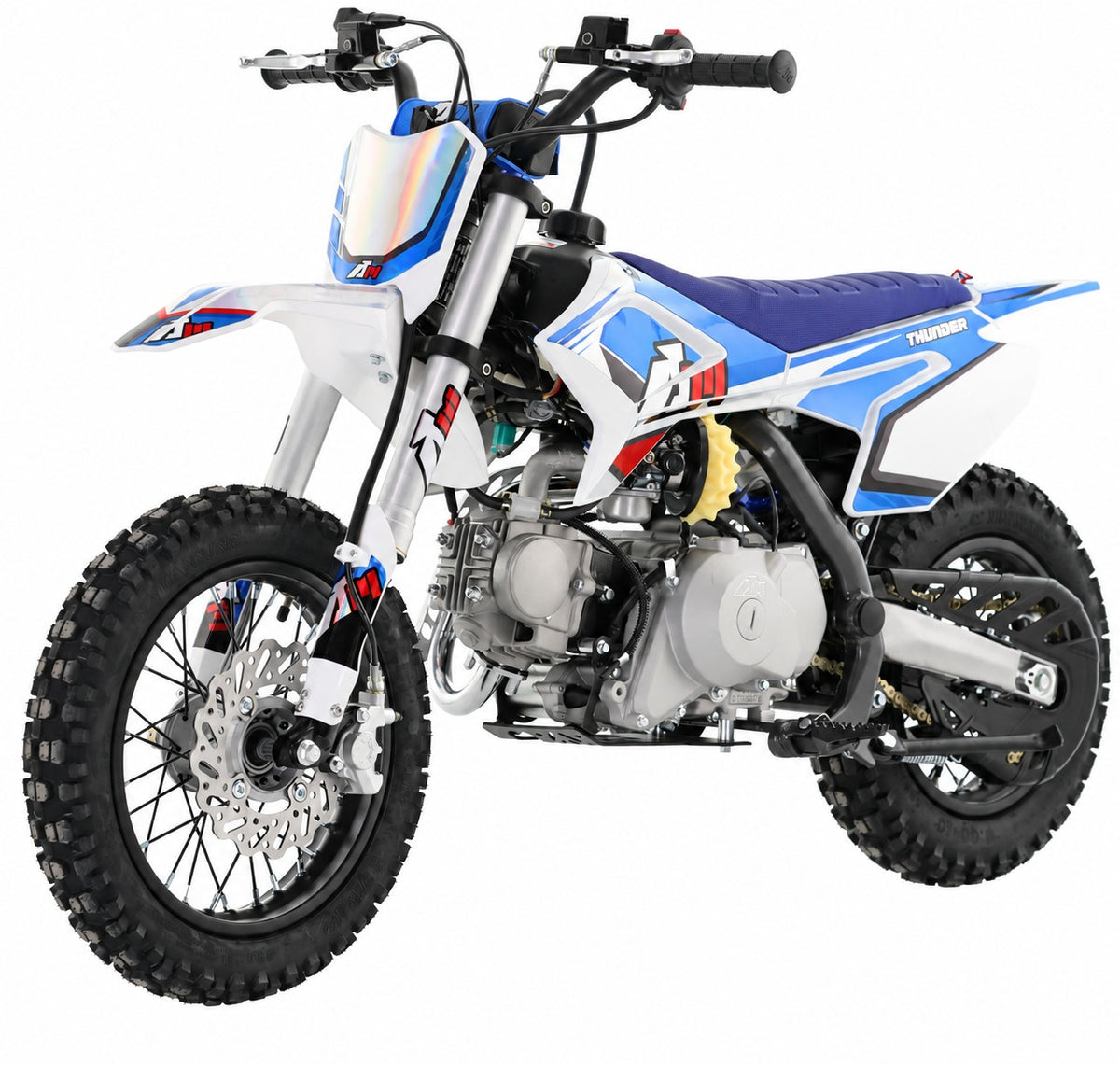 70cc rfn racing tm thunder fully auto pit bike 12 10 blue