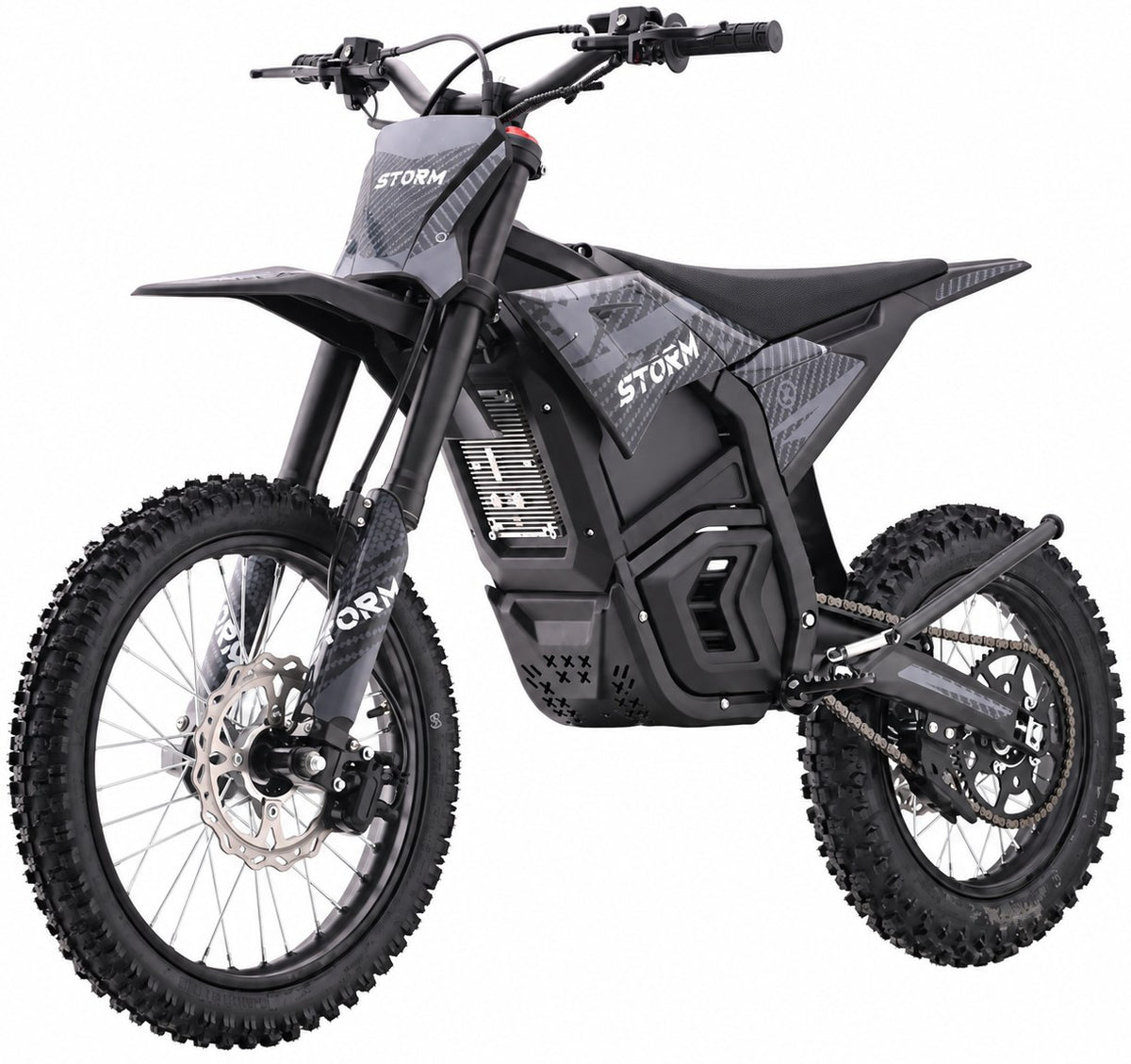 Storm 5000W 72V Electric Dirt Bike 17/14 - Black - Black