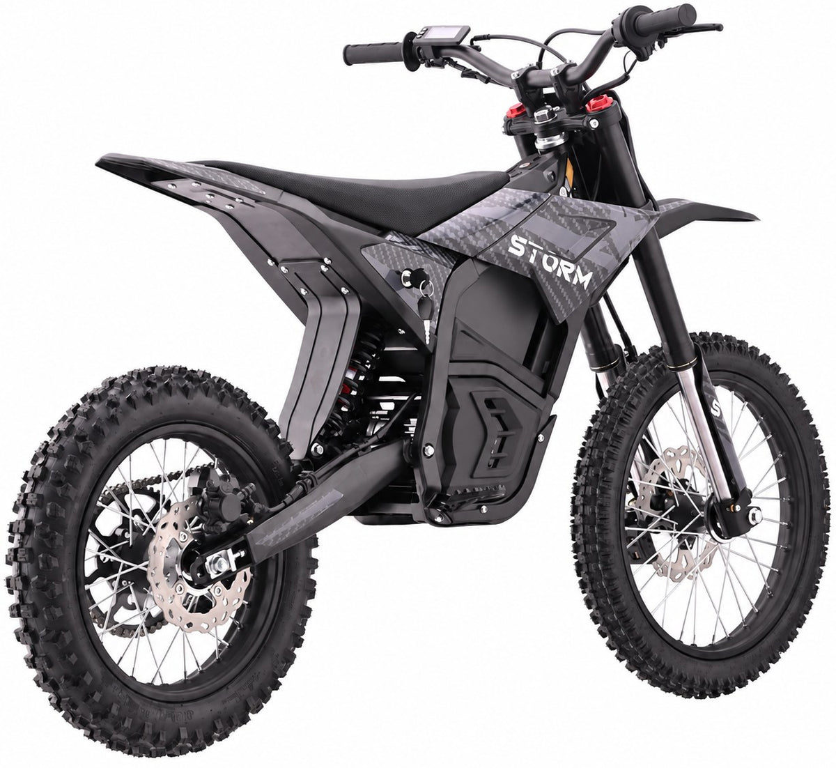 Storm 5000W 72V Electric Dirt Bike 17/14 - Black - detail