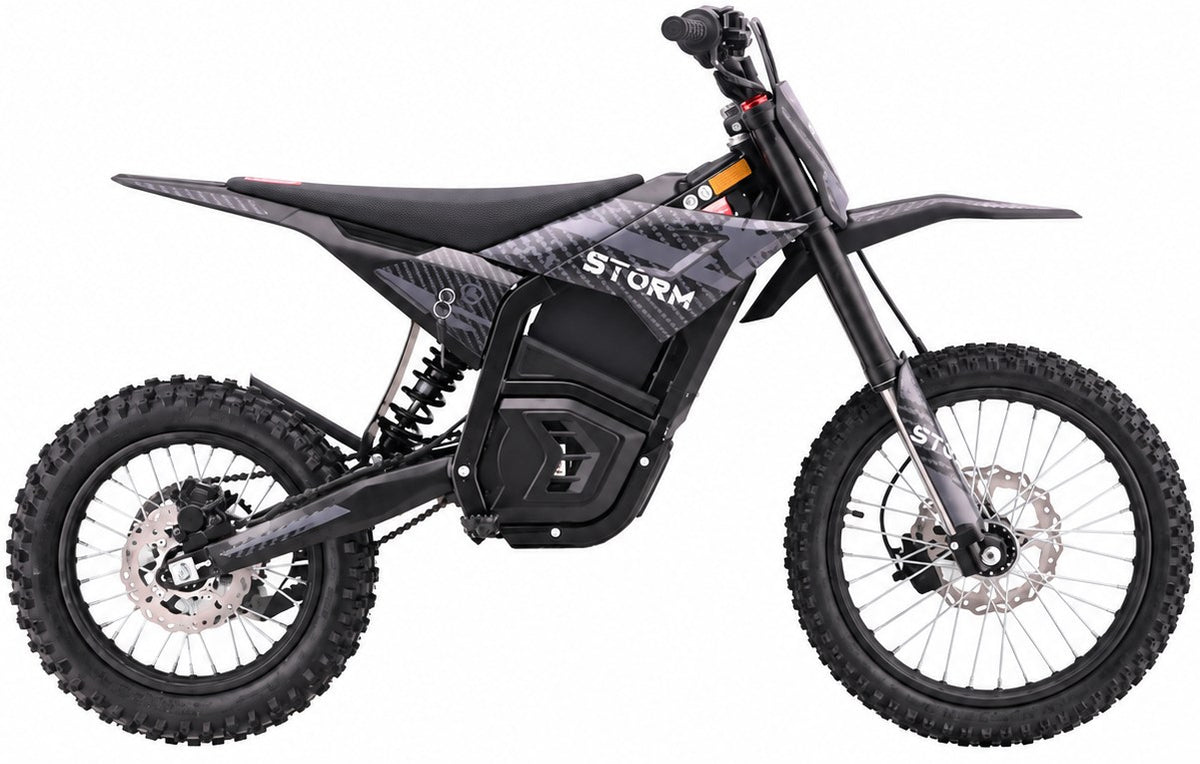 Storm 5000W 72V Electric Dirt Bike 17/14 - Black - detail