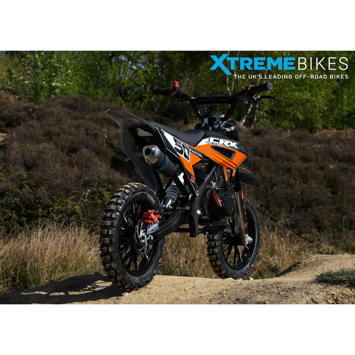 MX1 XTM CRX 50cc Dirt Bike 10/10" Hydraulic Suspension