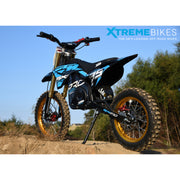 MX1 XTM MXPRO 60V 2000W Lithium Electric Dirt Bike Big 14/12" Gold Wheel