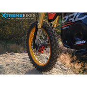 MX1 XTM MXPRO 48V 2000W Lithium Electric Dirt Bike Big 14/12" Gold Wheel