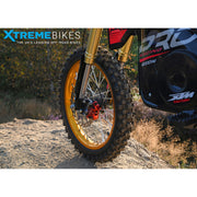 MX1 XTM MXPRO 48V 2000W Lithium Electric Dirt Bike Big 14/12" Gold Wheel