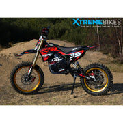 MX1 XTM MXPRO 48V 2000W Lithium Electric Dirt Bike Big 14/12" Gold Wheel