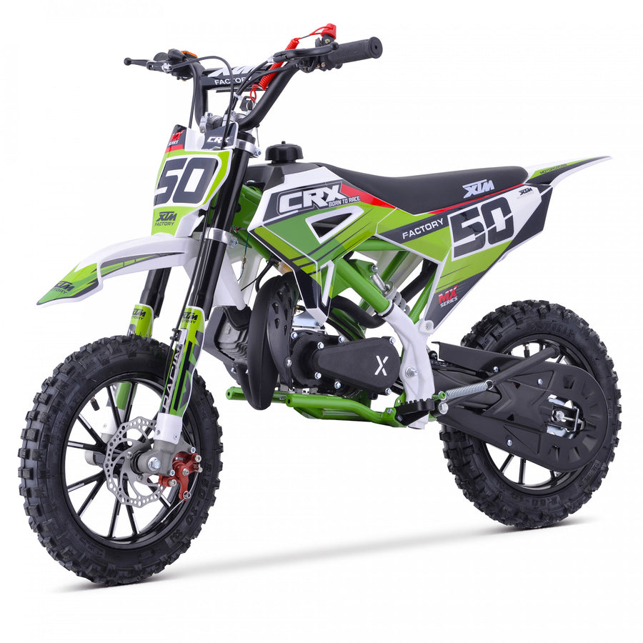 MX1 CRX 50cc Dirt Bike 10/10" Hydraulic Suspension
