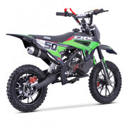 MX1 XTM CRX 50cc Dirt Bike 10/10" Hydraulic Suspension