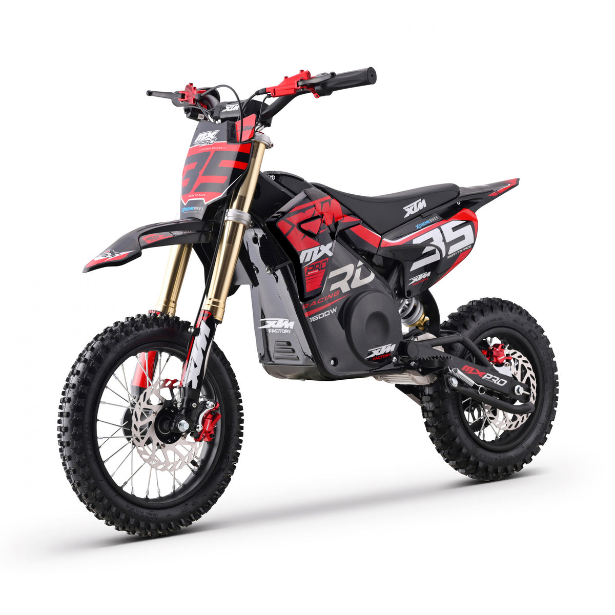 MX1 XTM MXPRO 48V 1600W Lithium Electric Dirt Bike 12/10" Wheel