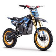 MX1 XTM MXPRO 60V 2000W Lithium Electric Dirt Bike Big 14/12" Gold Wheel