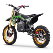 MX1 XTM MXPRO 48V 2000W Lithium Electric Dirt Bike Big 14/12" Gold Wheel