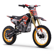 MX1 XTM MXPRO 60V 2000W Lithium Electric Dirt Bike Big 14/12" Gold Wheel