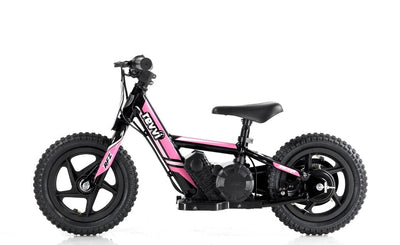 JULY PRE ORDER - Revvi 12” Kids Electric Bike - Pink - MotoX1 Motocross ATV 
