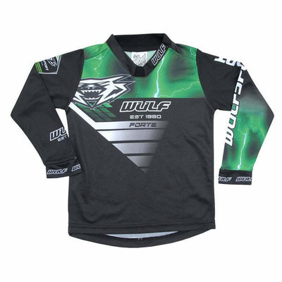 Wulfsport Kids Cub Forte Shirt Chlidren Motocross Race Suit Shirt - GREEN - MotoX1 Motocross ATV 